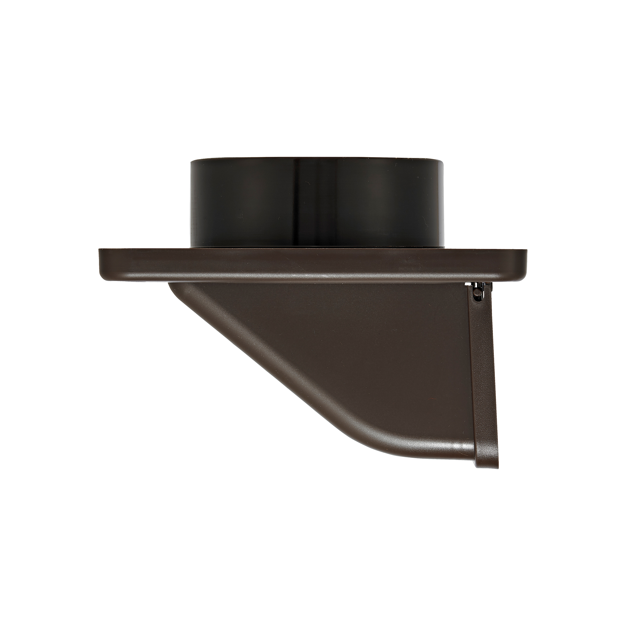 143BS-04 Brown Plastic Soffit Continuous Run Bath Fan Exhaust Vent - Damper - Screen - Side