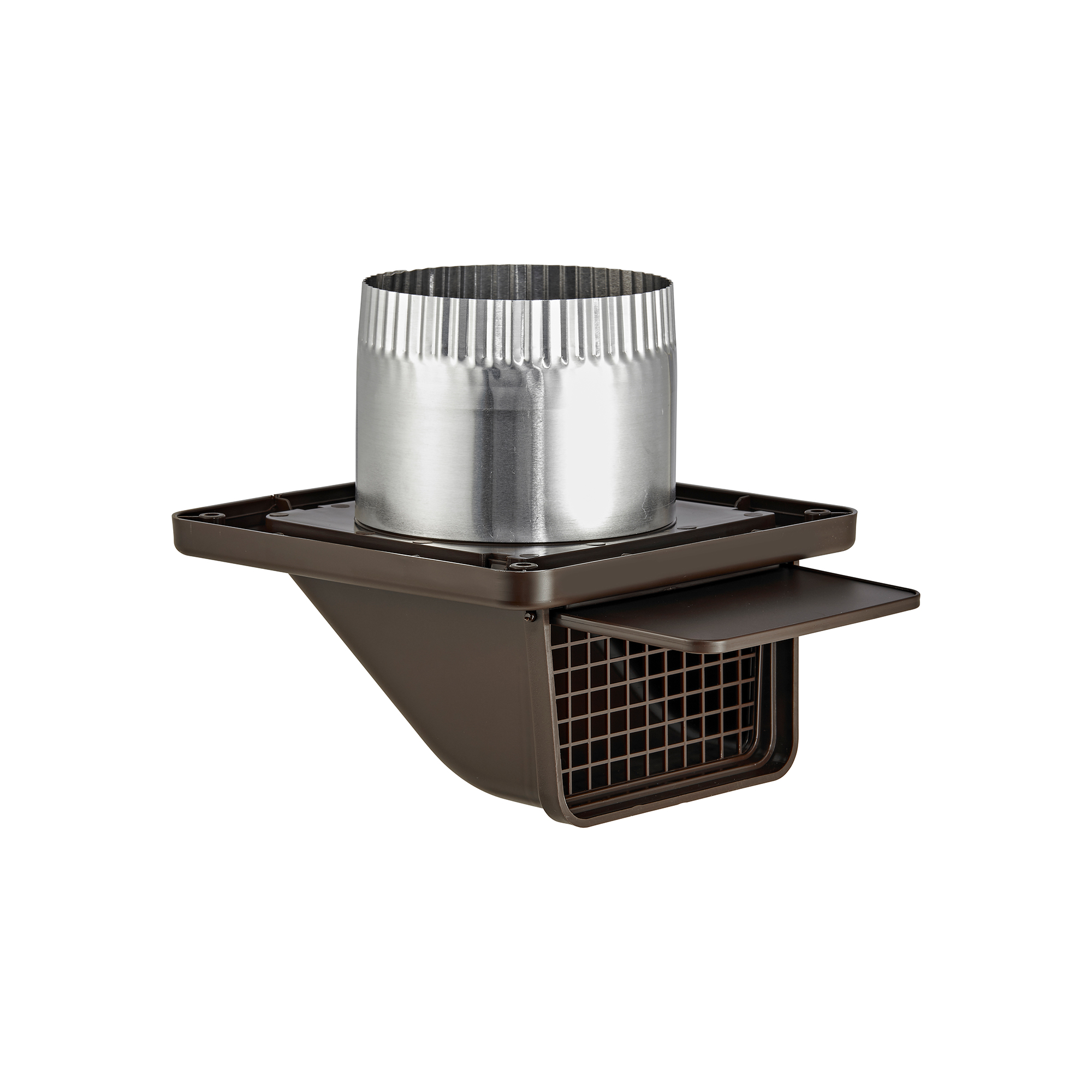 Black Plastic Soffit Continuous Run Bath Fan Exhaust Vent - Damper - Screen - 3 inch Pipe - Opened