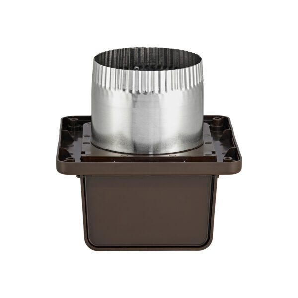 Black Plastic Soffit Continuous Run Bath Fan Exhaust Vent - Damper - Screen - 3 inch Pipe - Front