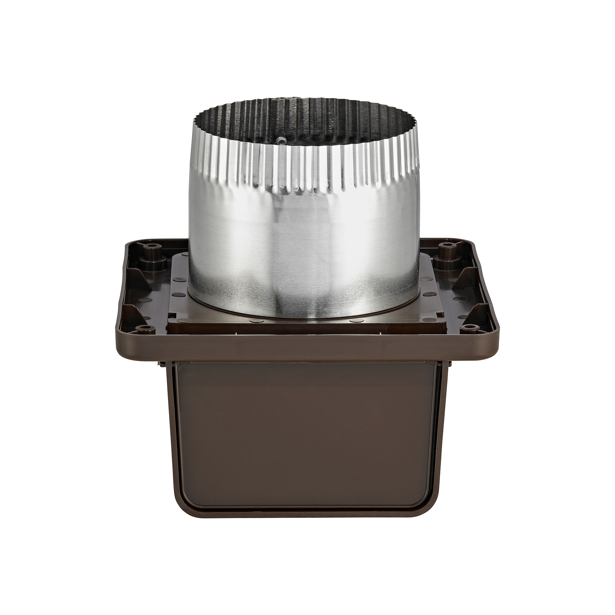 143BSTP-03 Black Plastic Soffit Continuous Run Bath Fan Exhaust Vent - Damper - Screen - 3 inch Pipe - Front