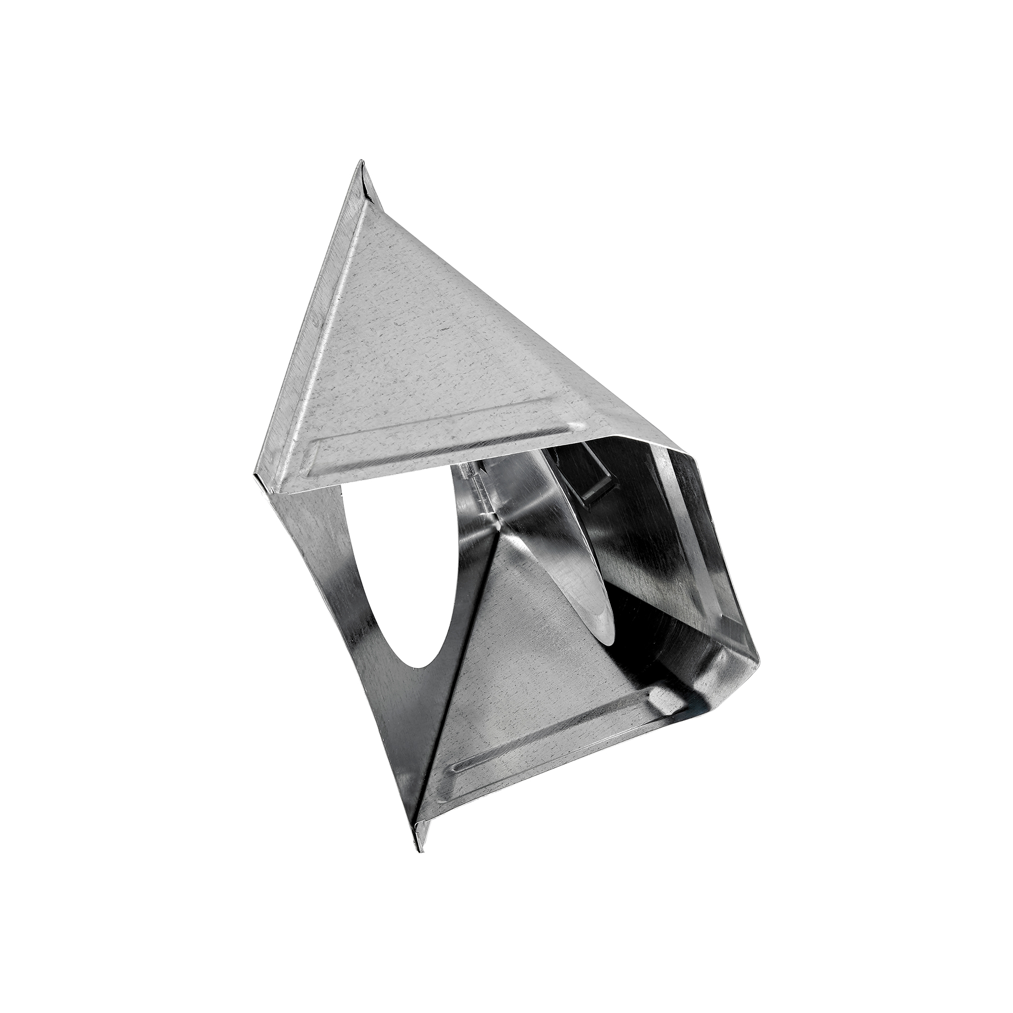 Galvanized Steel Wall Exhaust Dryer Vent Hood - Damper - Flush Mount - Opened