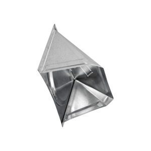 Galvanized Steel Wall Exhaust Dryer Vent Hood - Damper - Flush Mount - Closed