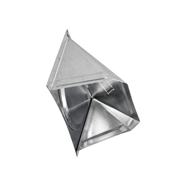 Galvanized Steel Wall Exhaust Dryer Vent Hood - Damper - Flush Mount - Closed