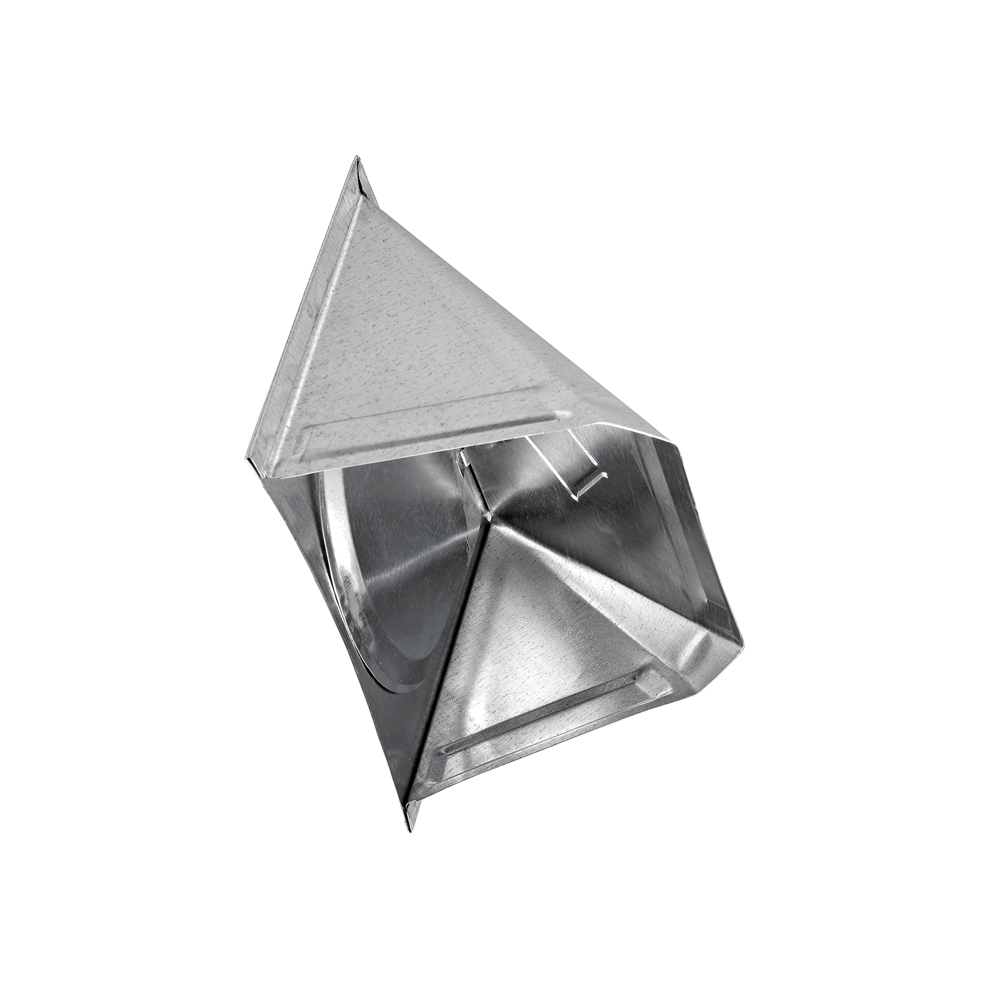 34400GNT-02 Galvanized Steel Wall Exhaust Dryer Vent Hood - Damper - Flush Mount - Closed