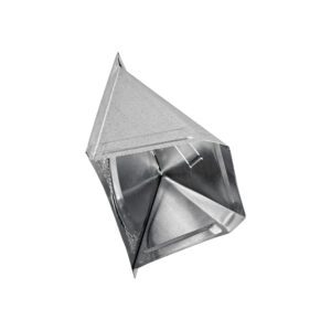 Galvanized Steel Wall Exhaust Bath Fan Vent Hood - Damper - 1/8 inch Bug Screen - Flush Mount - Closed
