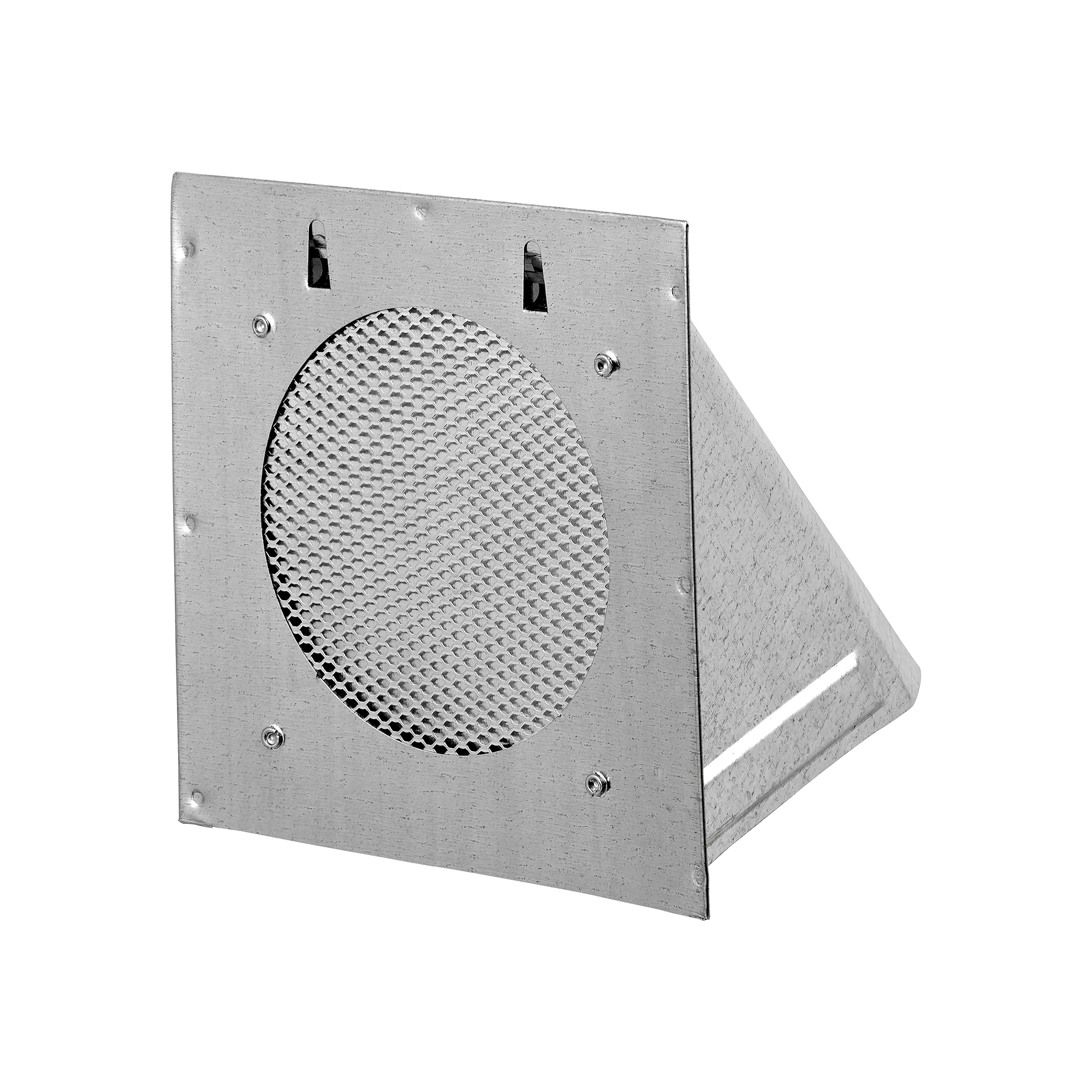 34400GSNT-05 Galvanized Steel Wall Exhaust Bath Fan Vent Hood - Damper - 1/8 inch Bug Screen - Flush Mount - Back