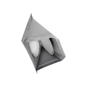 Paint Grade Steel Wall Exhaust Bath Fan Vent Hood - Damper - 1/8 inch Bug Screen - Flush Mount - Opened