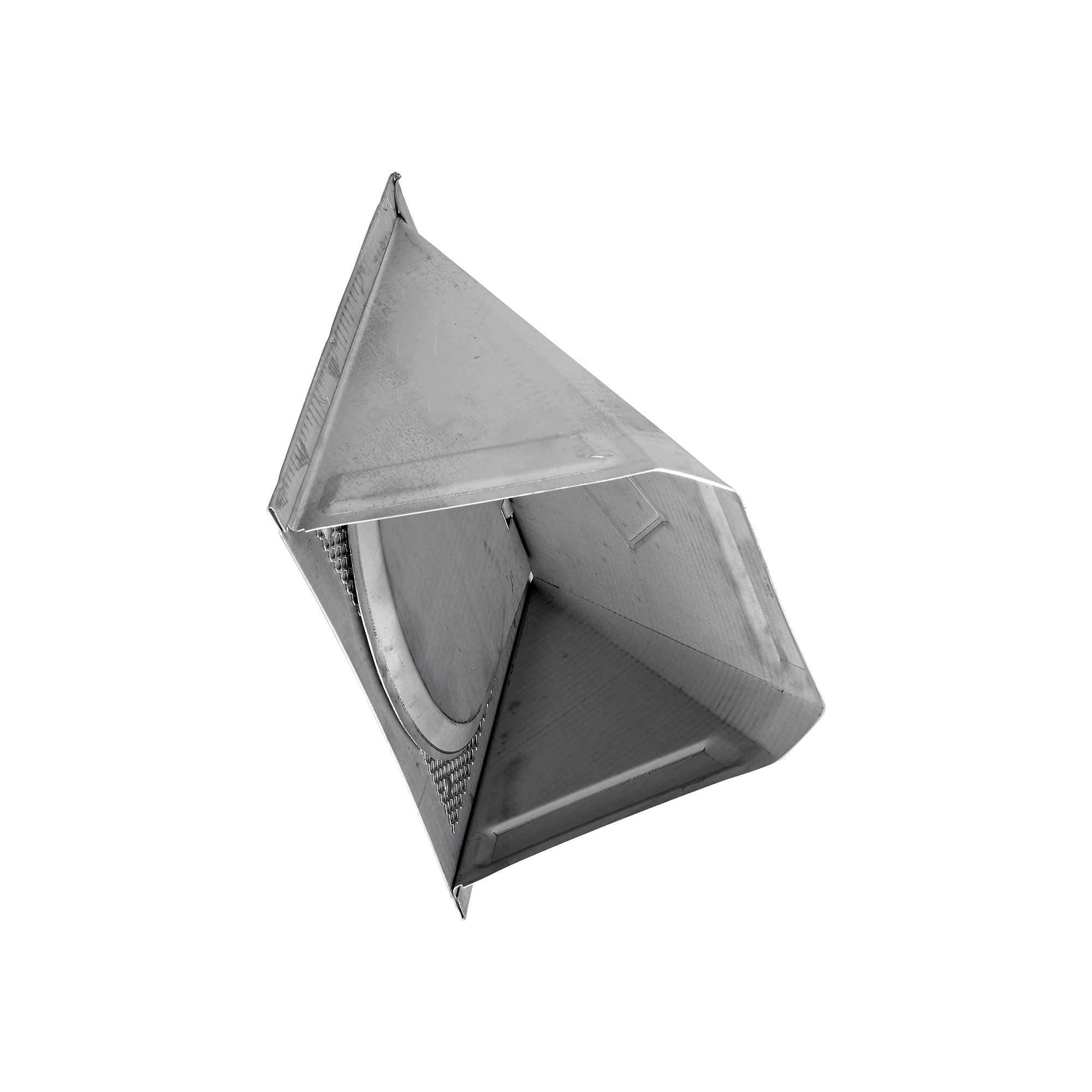 Paint Grade Steel Wall Exhaust Bath Fan Vent Hood - Damper - 1/8 inch Bug Screen - Flush Mount - Closed