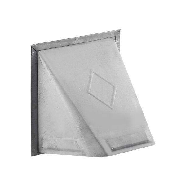 Paint Grade Steel Wall Exhaust Bath Fan Vent Hood - Damper - 1/8 inch Bug Screen - Flush Mount - Front