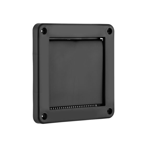 Brown Plastic Wall Exhaust Single Flap Bath Fan Vent - Bug Screen - Closed