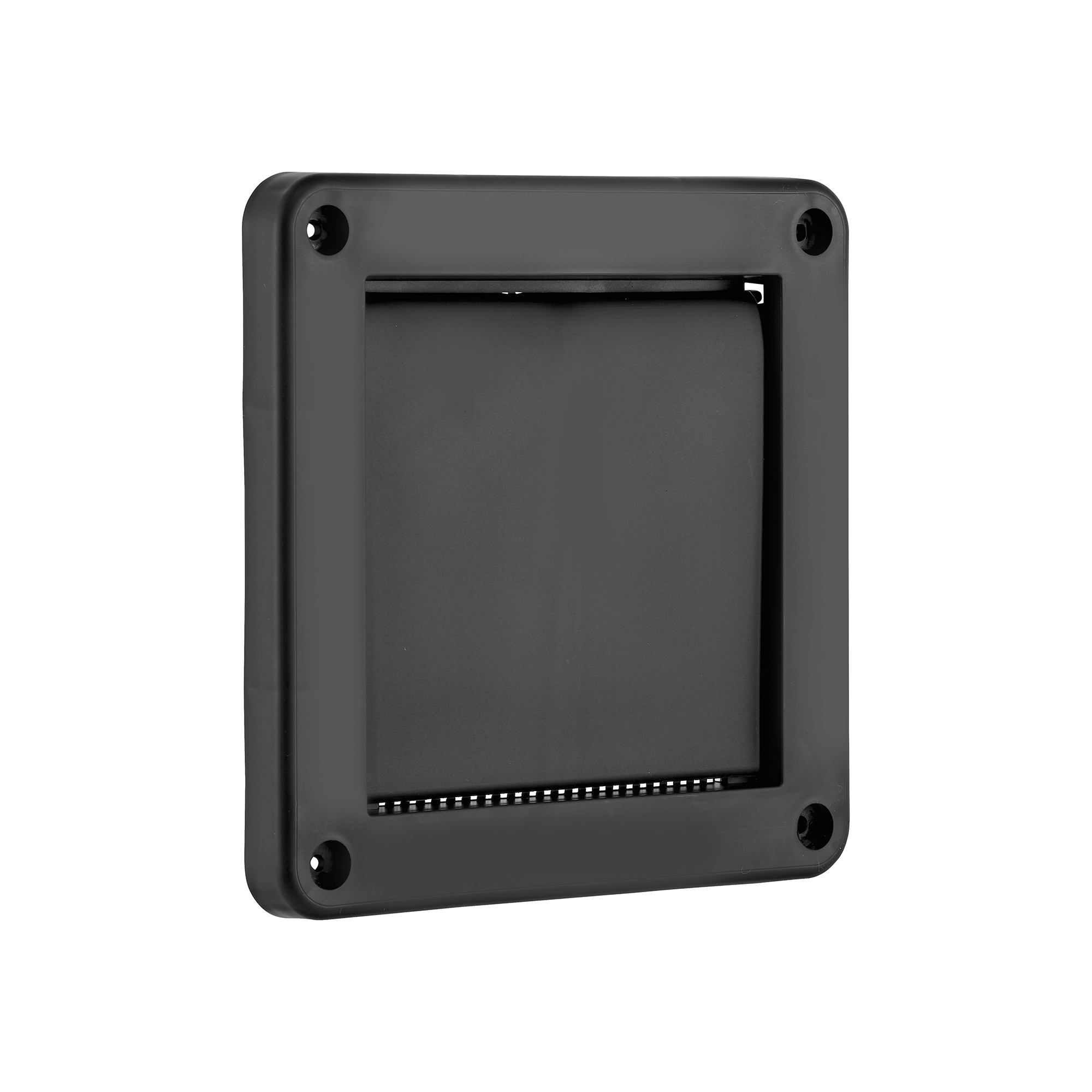 Brown Plastic Wall Exhaust Single Flap Bath Fan Vent - Bug Screen - Closed