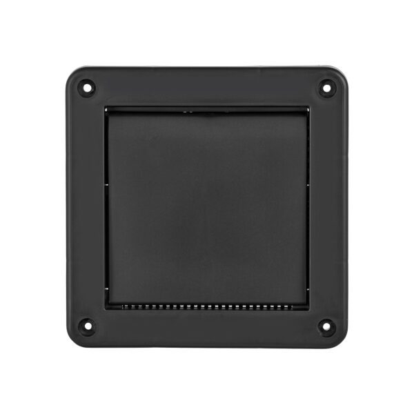 Brown Plastic Wall Exhaust Single Flap Bath Fan Vent - Bug Screen - Front Closed