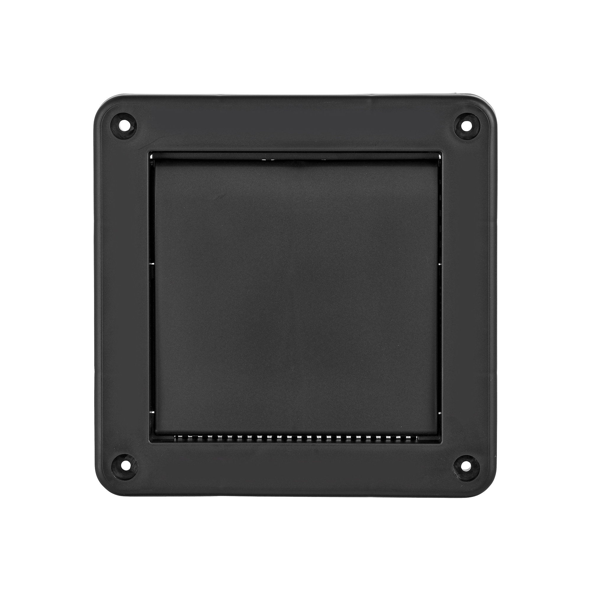 Brown Plastic Wall Exhaust Single Flap Bath Fan Vent - Bug Screen - Front Closed