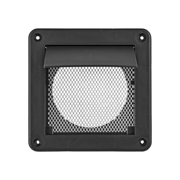 Brown Plastic Wall Exhaust Single Flap Bath Fan Vent - Bug Screen - Front Opened