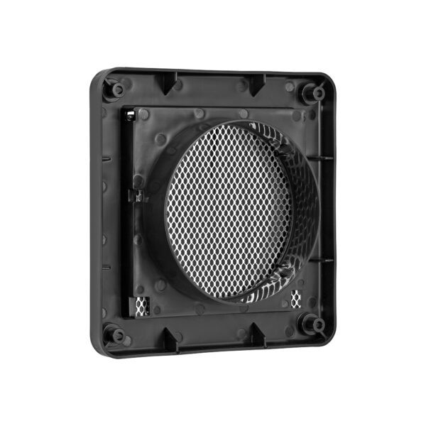 Brown Plastic Wall Exhaust Single Flap Bath Fan Vent - Bug Screen - Back