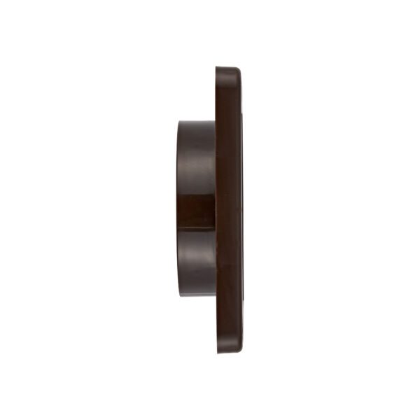 Brown Plastic Wall Exhaust Single Flap Bath Vent - Bug Screen - Side