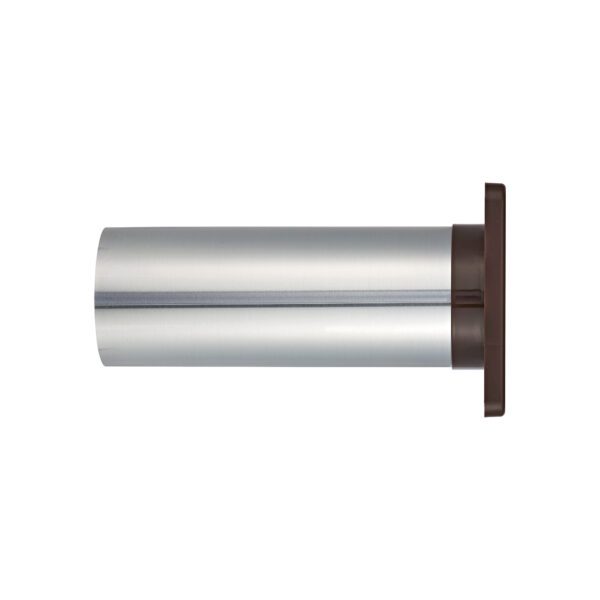 Brown Plastic Wall Exhaust Single Flap Bath Vent - Bug Screen - 11 inch Pipe - Side