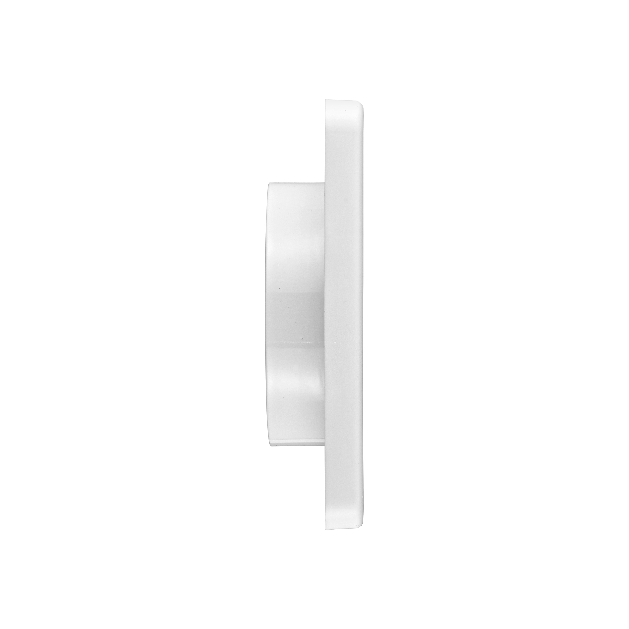 1422WS-05 White Plastic Wall Exhaust Single Flap Bath Vent - Bug Screen - Side