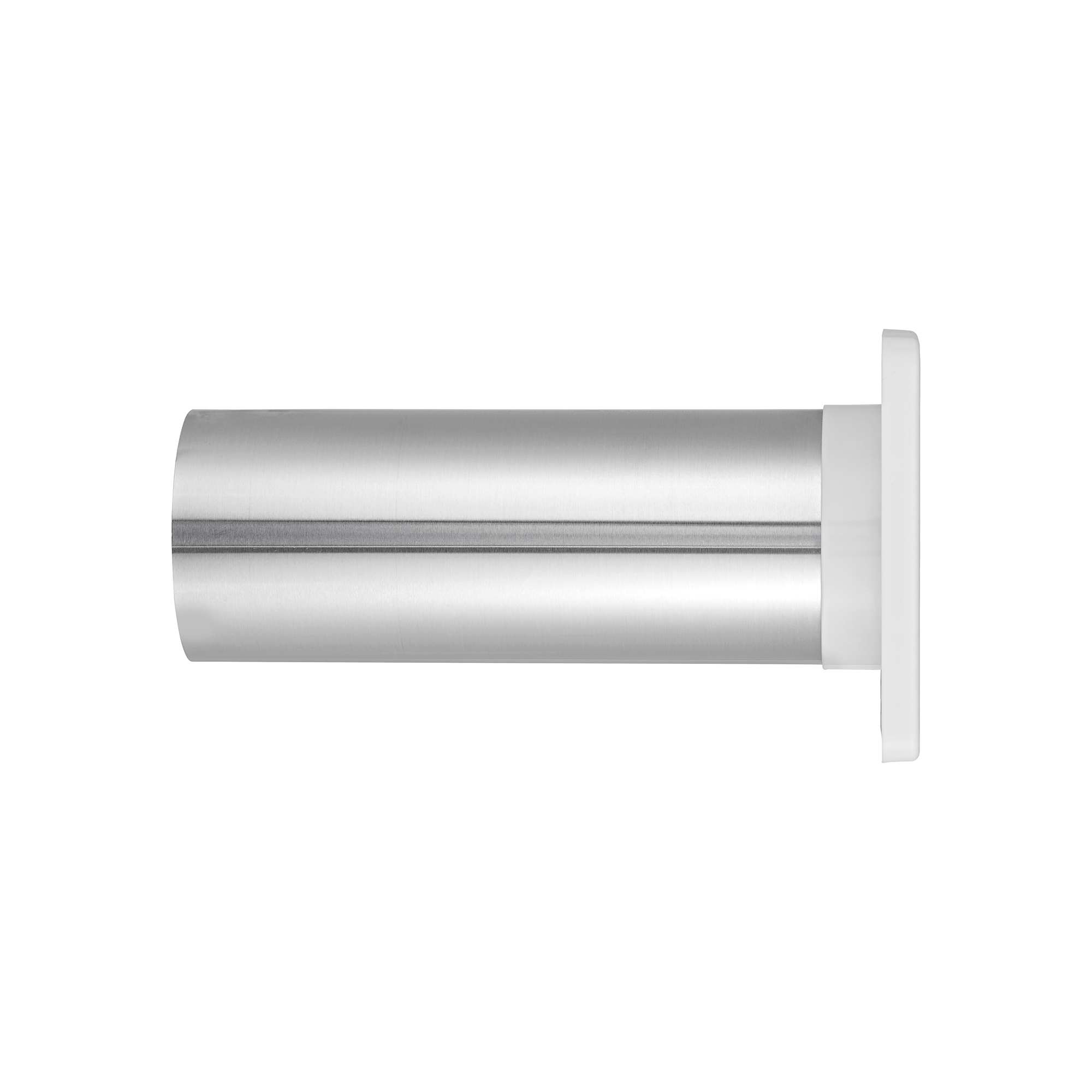 1422WSTP-03 White Plastic Wall Exhaust Single Flap Bath Vent - Bug Screen - 11 inch Pipe - Side