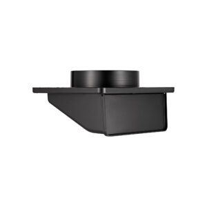 Black Plastic Soffit Continuous Run Bath Fan Exhaust Vent - Damper - Screen - Closed
