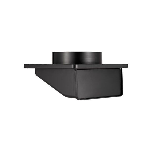 Black Plastic Soffit Continuous Run Bath Fan Exhaust Vent - Damper - Screen - Closed