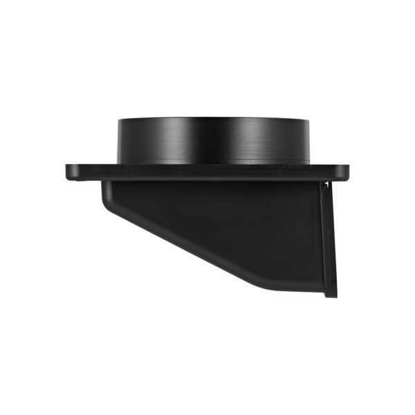 Black Plastic Soffit Continuous Run Bath Fan Exhaust Vent - Damper - Screen - Side
