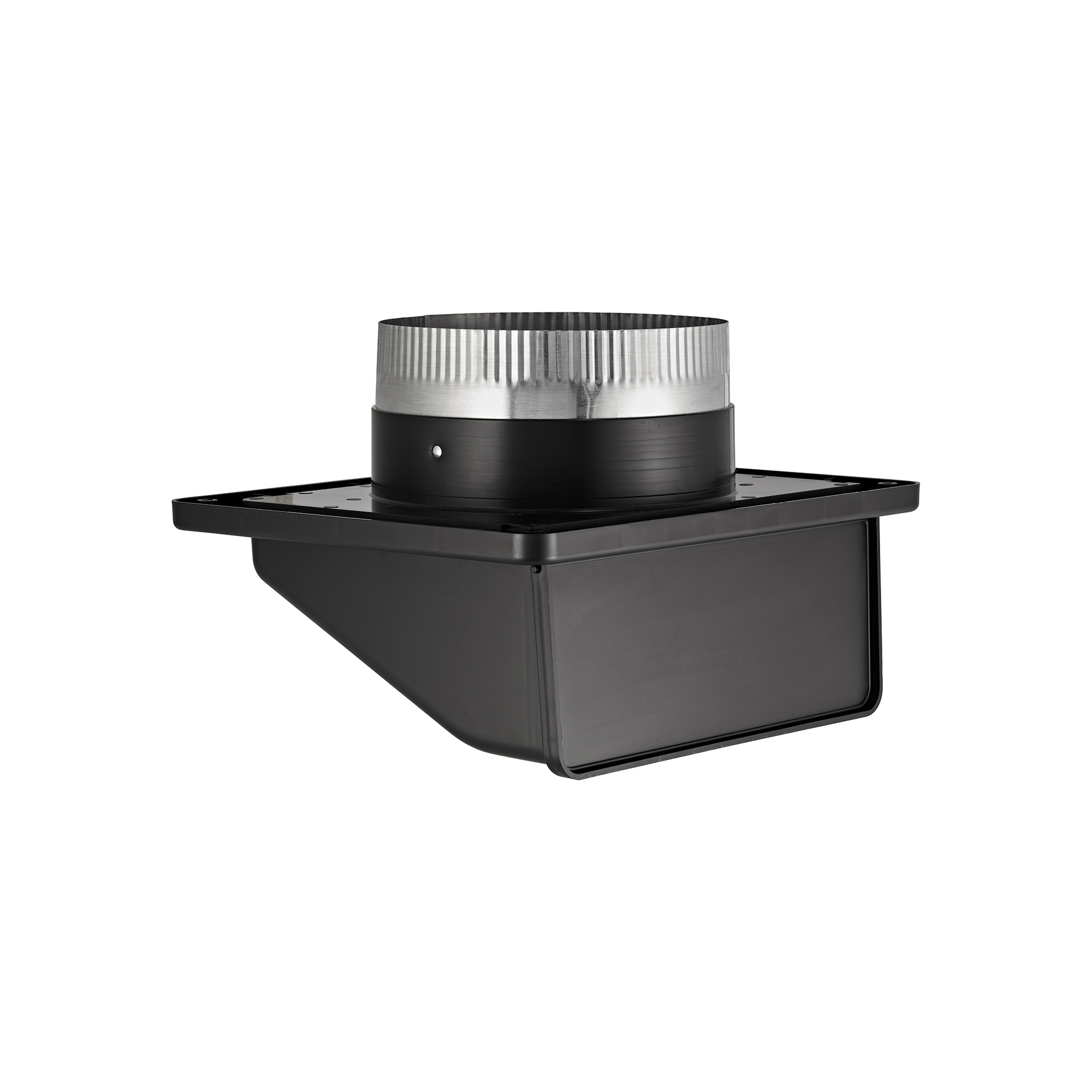 146BLSTP-02 Black Plastic Soffit Continuous Run Bath Fan Exhaust Vent - Damper - Screen - 3 inch Pipe - Closed