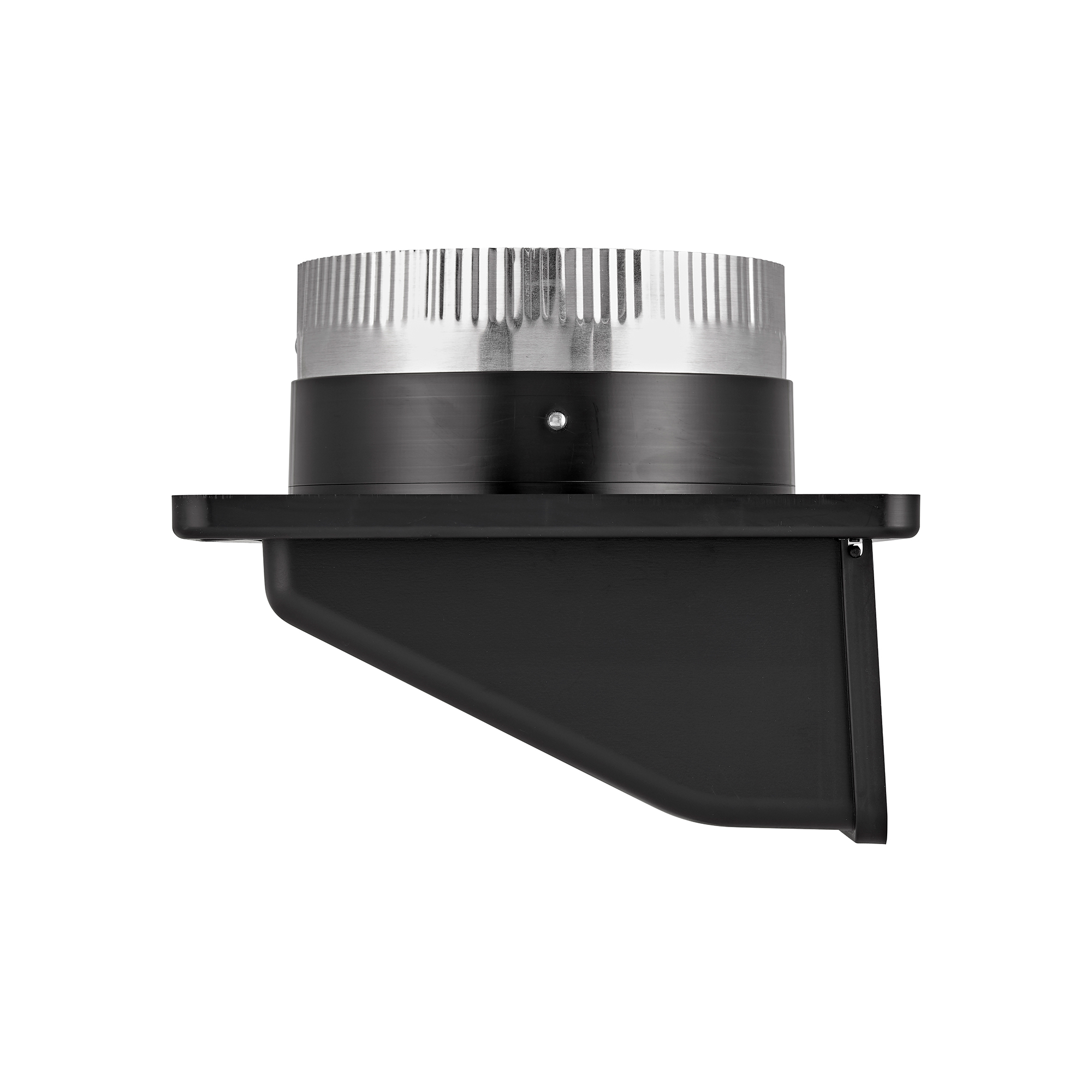 146BLSTP-04 Black Plastic Soffit Continuous Run Bath Fan Exhaust Vent - Damper - Screen - 3 inch Pipe - Side