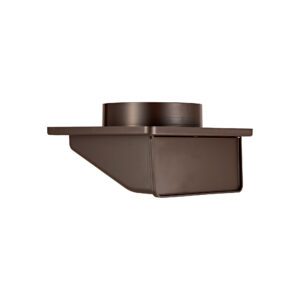 Brown Plastic Soffit Continuous Run Bath Fan Exhaust Vent - Damper - Screen - Closed