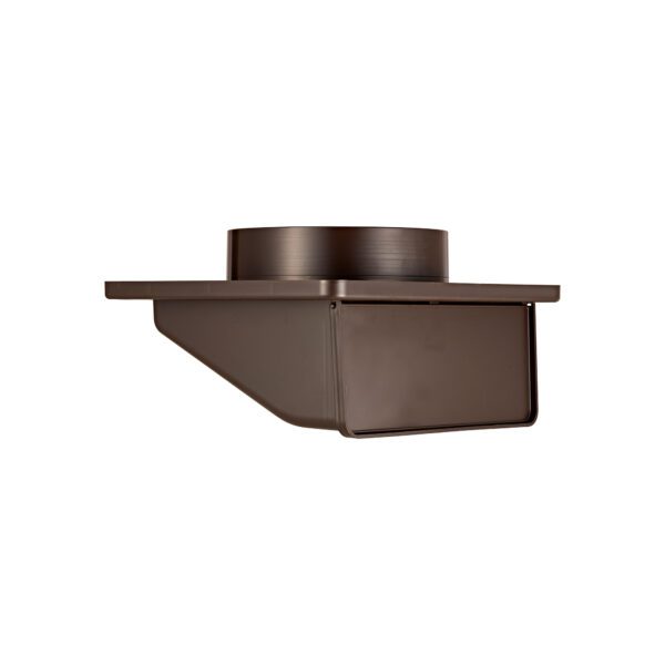 Brown Plastic Soffit Continuous Run Bath Fan Exhaust Vent - Damper - Screen - Closed
