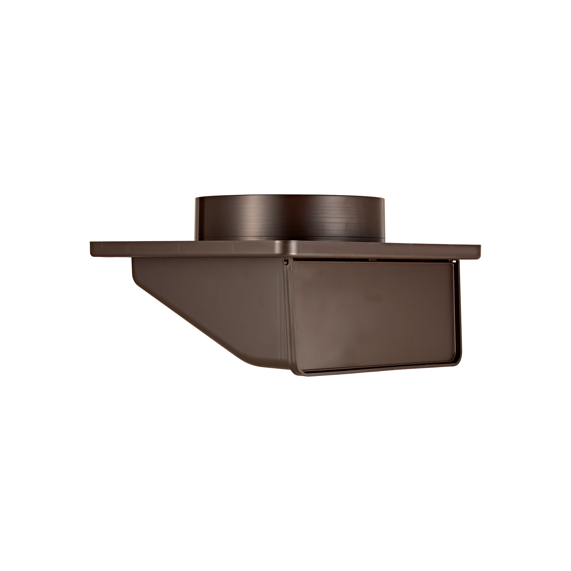 146BS-02 Brown Plastic Soffit Continuous Run Bath Fan Exhaust Vent - Damper - Screen - Closed
