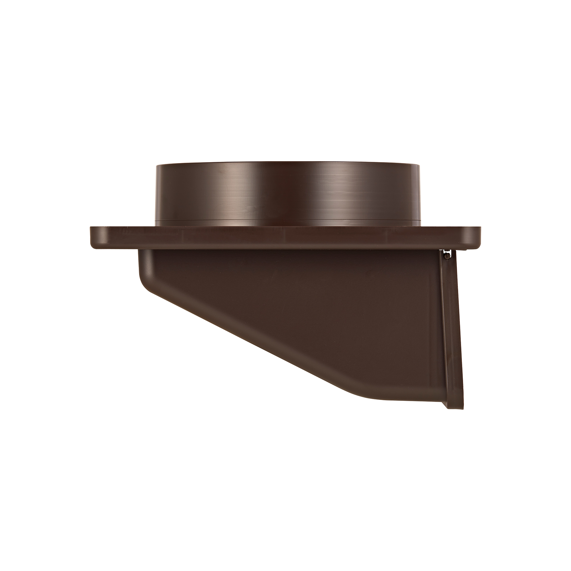 146BS-03 Brown Plastic Soffit Continuous Run Bath Fan Exhaust Vent - Damper - Screen - Side