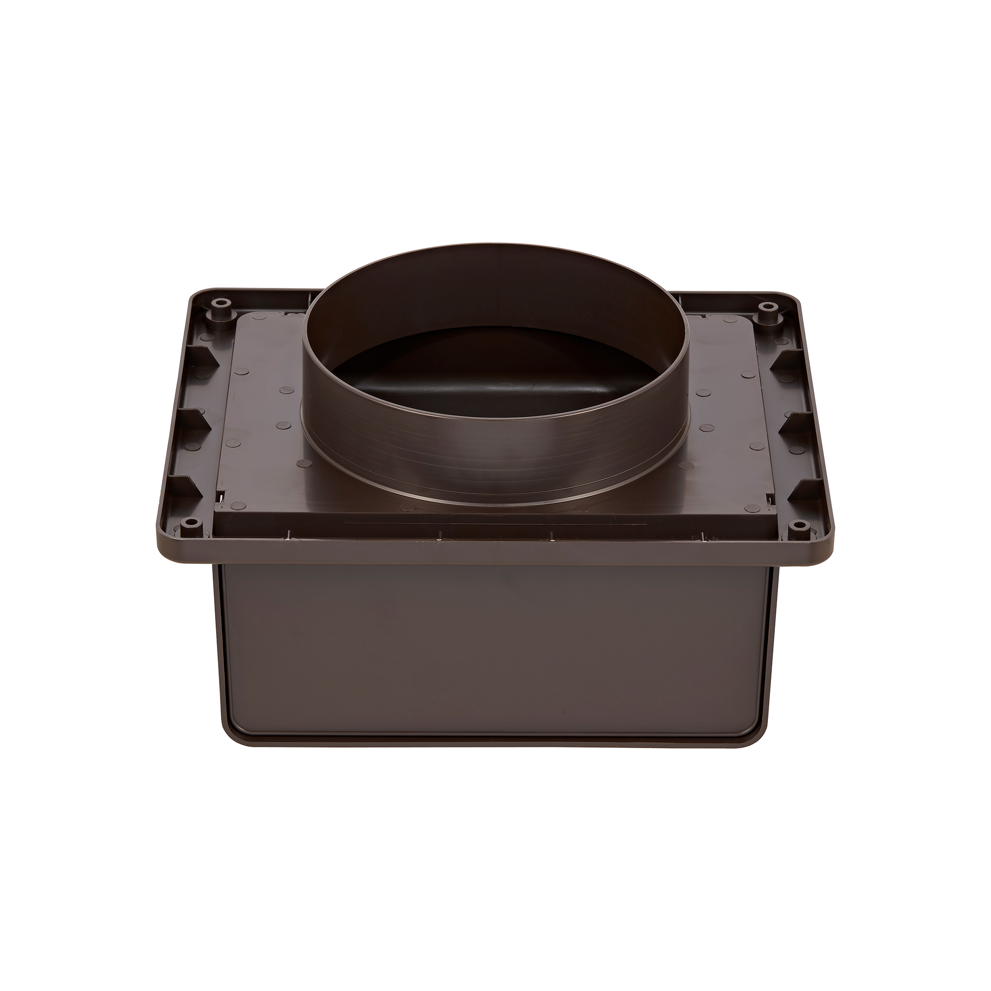 146BS-04 Brown Plastic Soffit Continuous Run Bath Fan Exhaust Vent - Damper - Screen - Front
