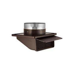 Black Plastic Soffit Continuous Run Bath Fan Exhaust Vent - Damper - Screen - 3 inch Pipe - Opened