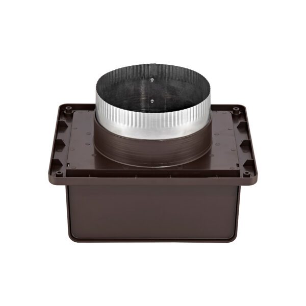 Black Plastic Soffit Continuous Run Bath Fan Exhaust Vent - Damper - Screen - 3 inch Pipe - Front
