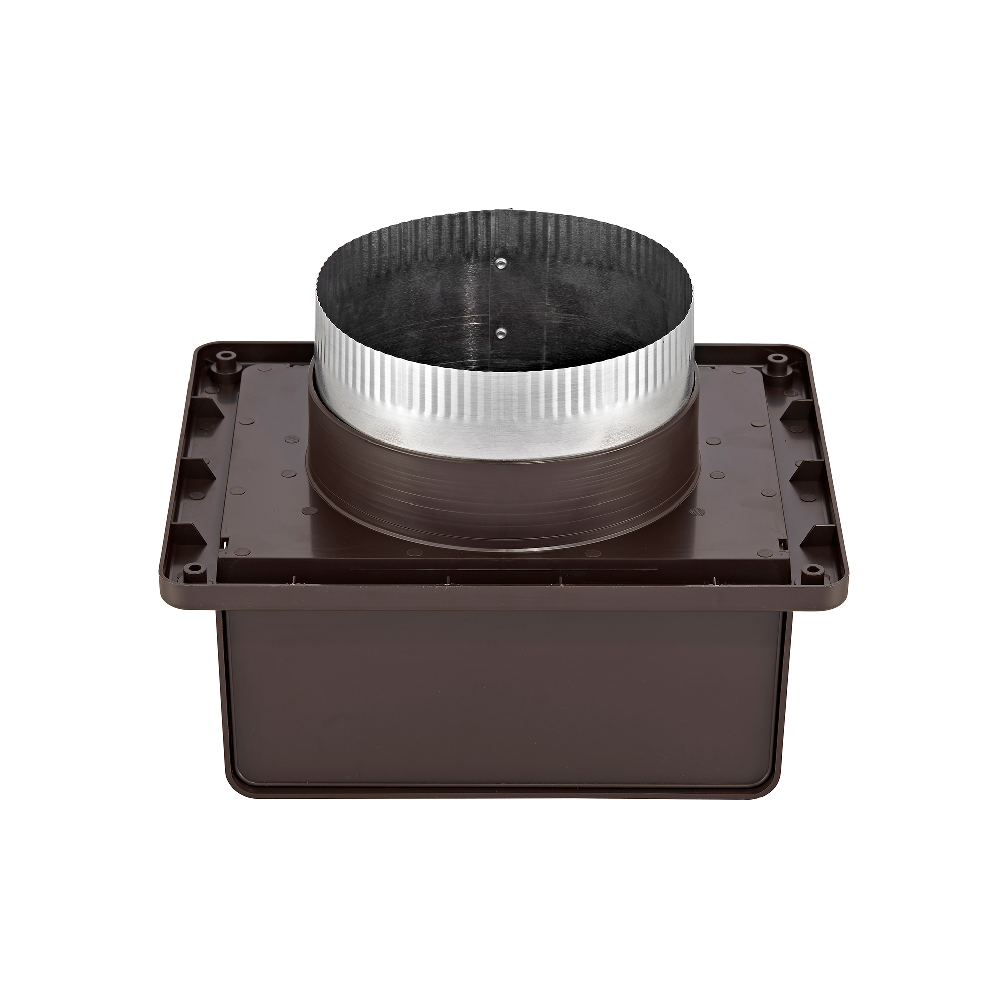 146BSTP-03 Black Plastic Soffit Continuous Run Bath Fan Exhaust Vent - Damper - Screen - 3 inch Pipe - Front