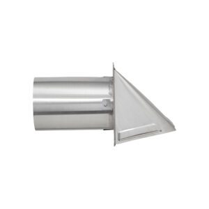 Aluminum Wall Exhaust Hood Dryer Vent - Damper - 6 inch Pipe - Side