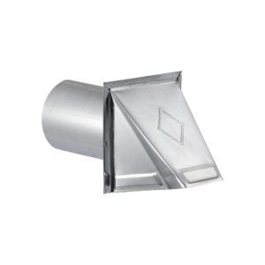 Galvanized Steel Wall Exhaust Hood Dryer Vent - Damper - 6 inch Pipe - Front
