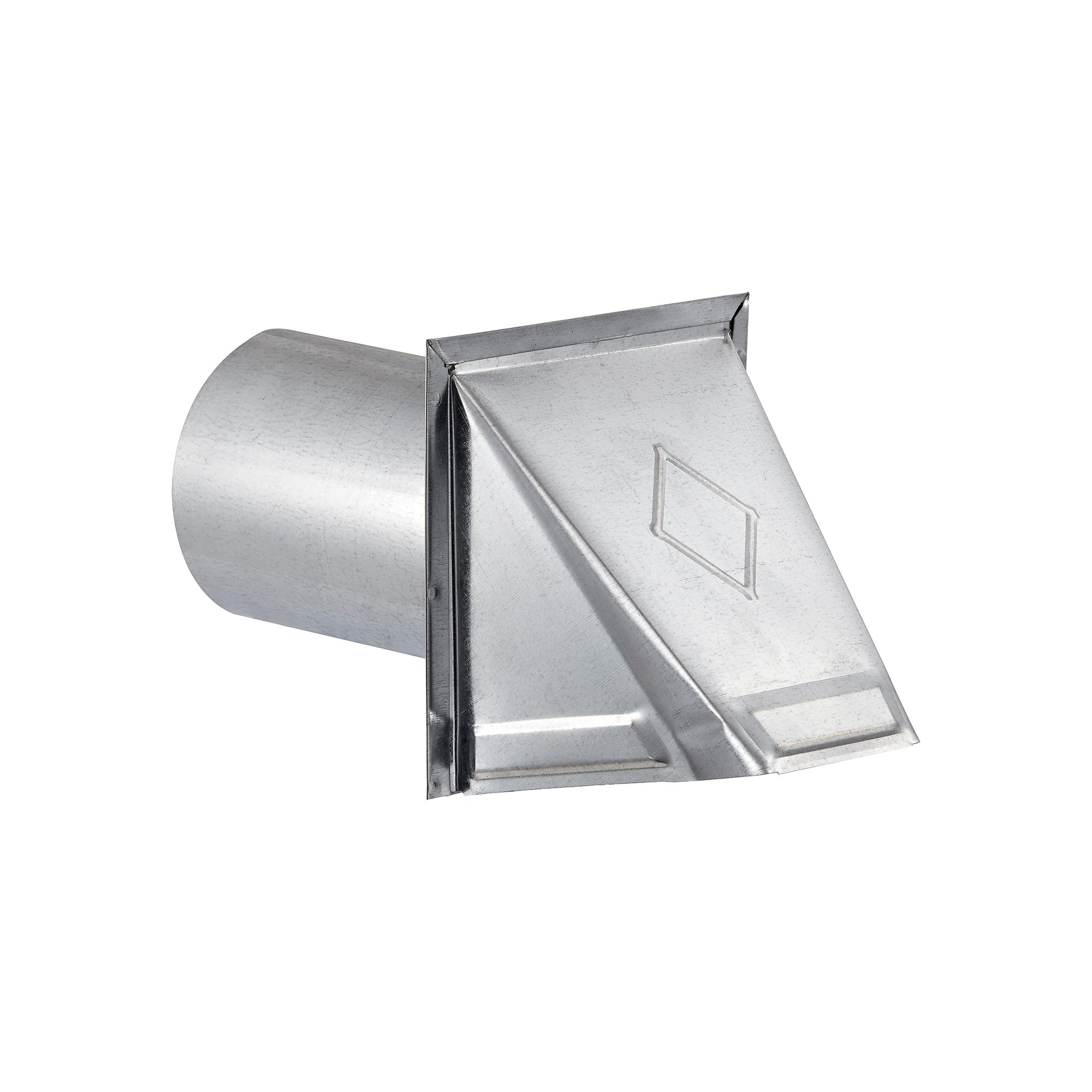 Galvanized Steel Wall Exhaust Hood Dryer Vent - Damper - 6 inch Pipe - Front