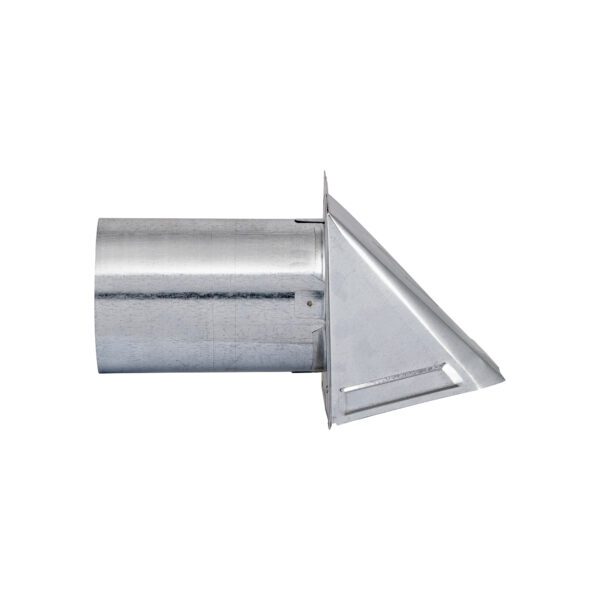 Galvanized Steel Wall Exhaust Hood Dryer Vent - Damper - 6 inch Pipe - Side