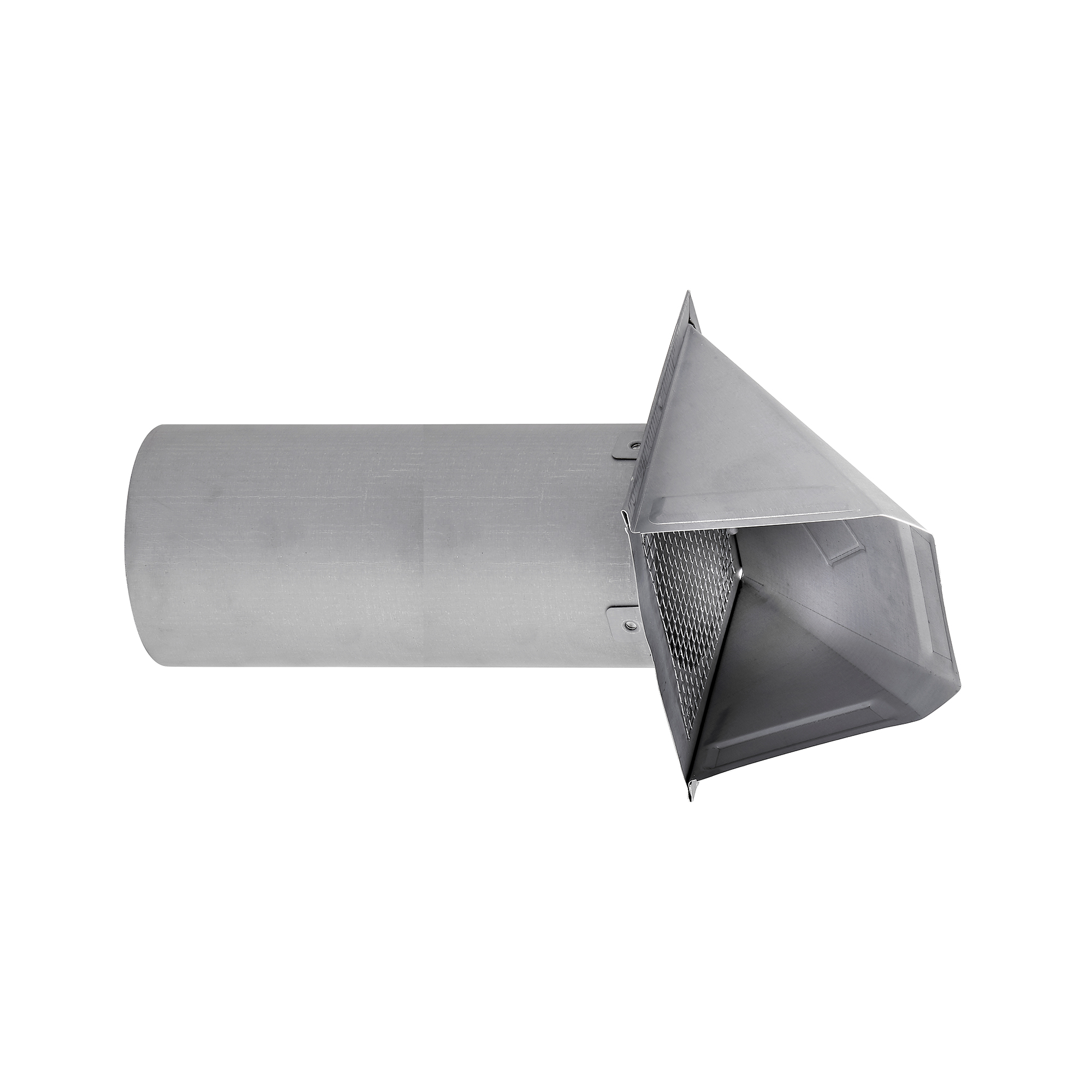 Paint Grade Steel Fresh Air Intake Vent (No Damper) 1/4 inch Wire Mesh Screen - 11 inch Pipe - Opening