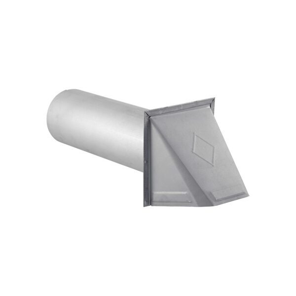 Paint Grade Steel Fresh Air Intake Vent (No Damper) 1/4 inch Wire Mesh Screen - 11 inch Pipe - Front