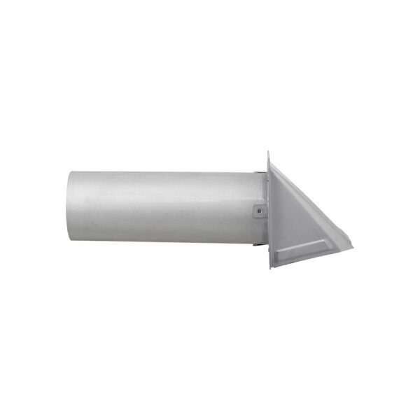 Paint Grade Steel Fresh Air Intake Vent (No Damper) 1/4 inch Wire Mesh Screen - 11 inch Pipe - Side