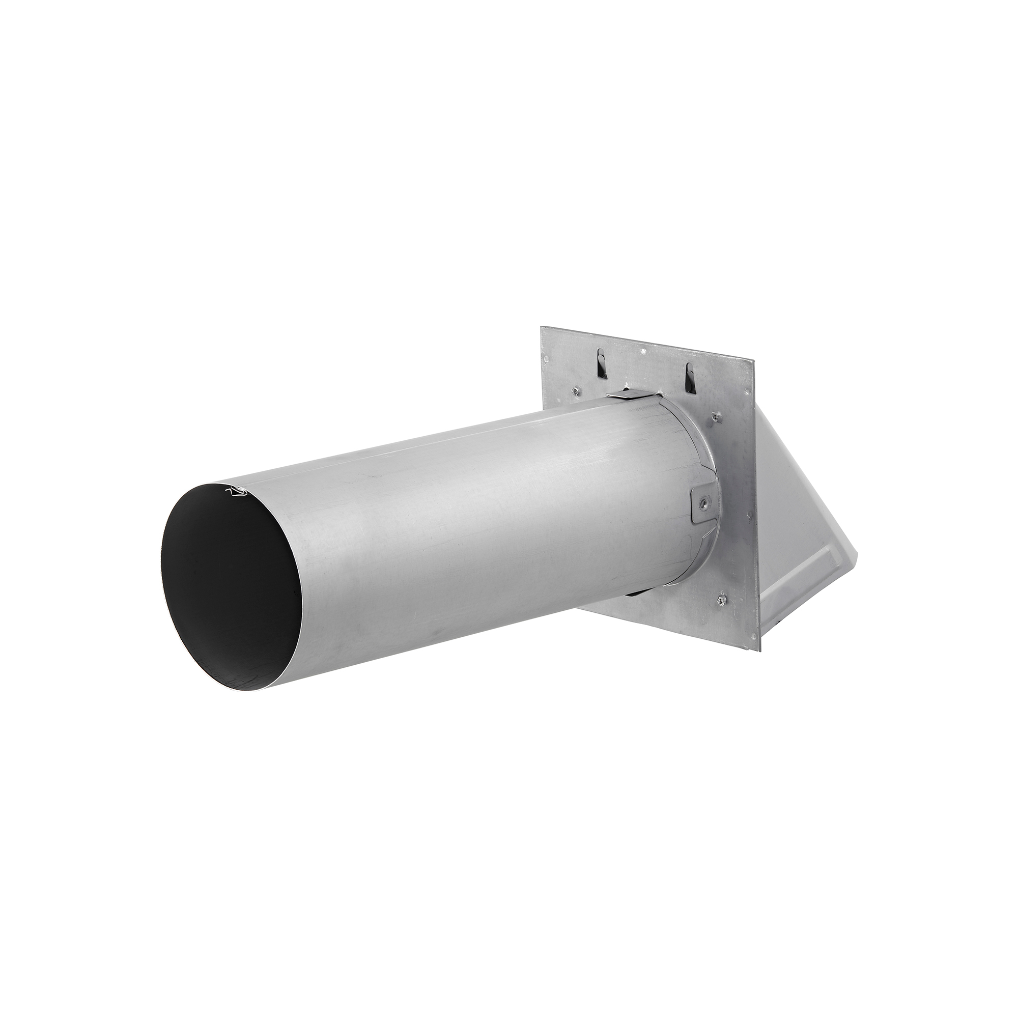 Paint Grade Steel Fresh Air Intake Vent (No Damper) 1/4 inch Wire Mesh Screen - 11 inch Pipe - Back