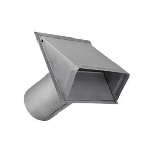 Paint Grade Steel Wall Exhaust Hood Bath Fan Vent - Spring Damper - 11 inch Pipe - Closed