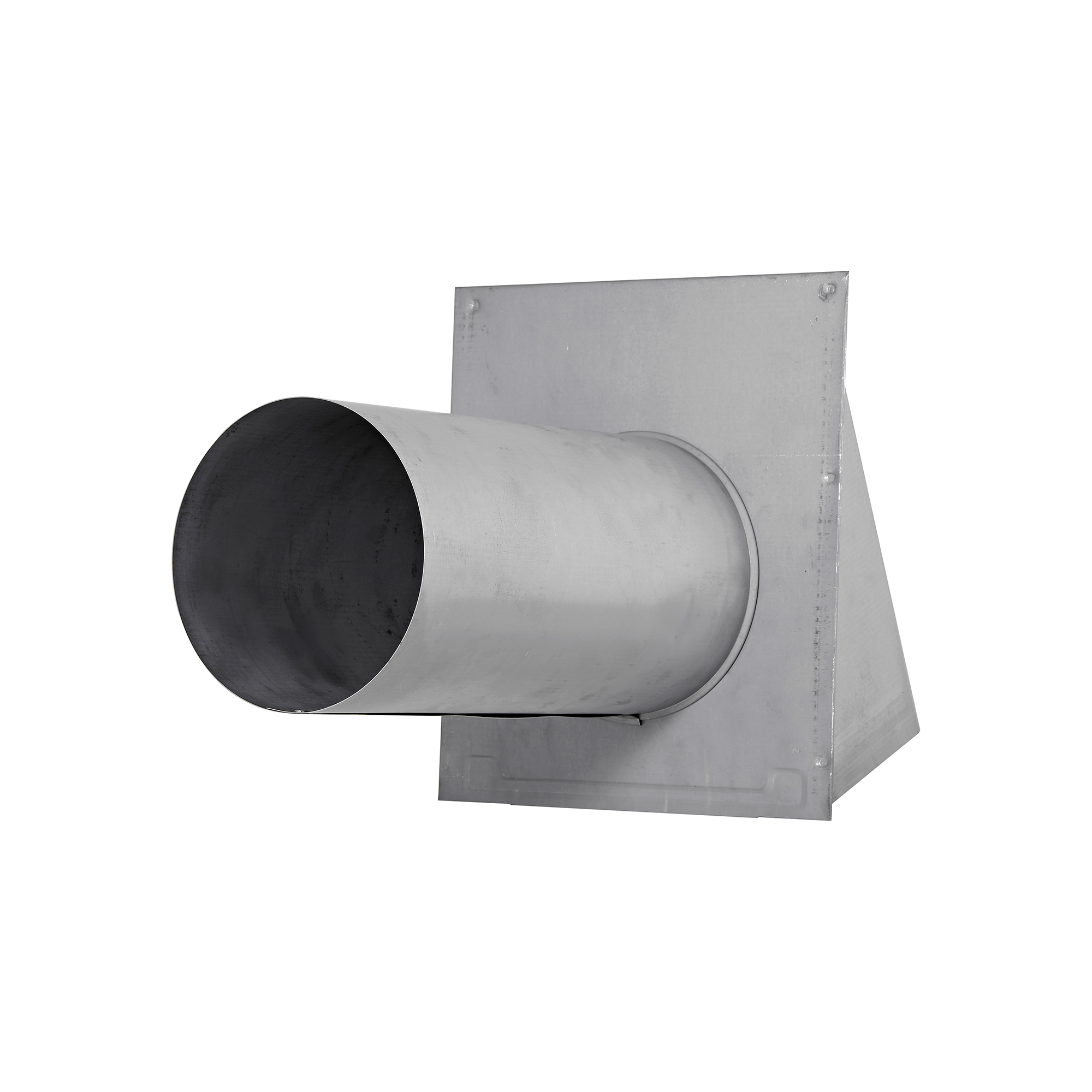3460GMS-11-PG-04 Paint Grade Steel Wall Exhaust Hood Bath Fan Vent - Spring Damper - 11 inch Pipe - Back