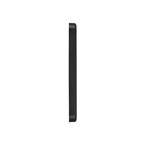 Black Plastic Wall Exhaust Vent (Louvered) - Metal Bug Screen - Flush Mount - Side