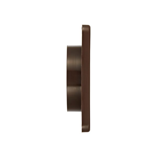 Brown Plastic Wall Exhaust Vent (Louvered) - Metal Bug Screen - Side