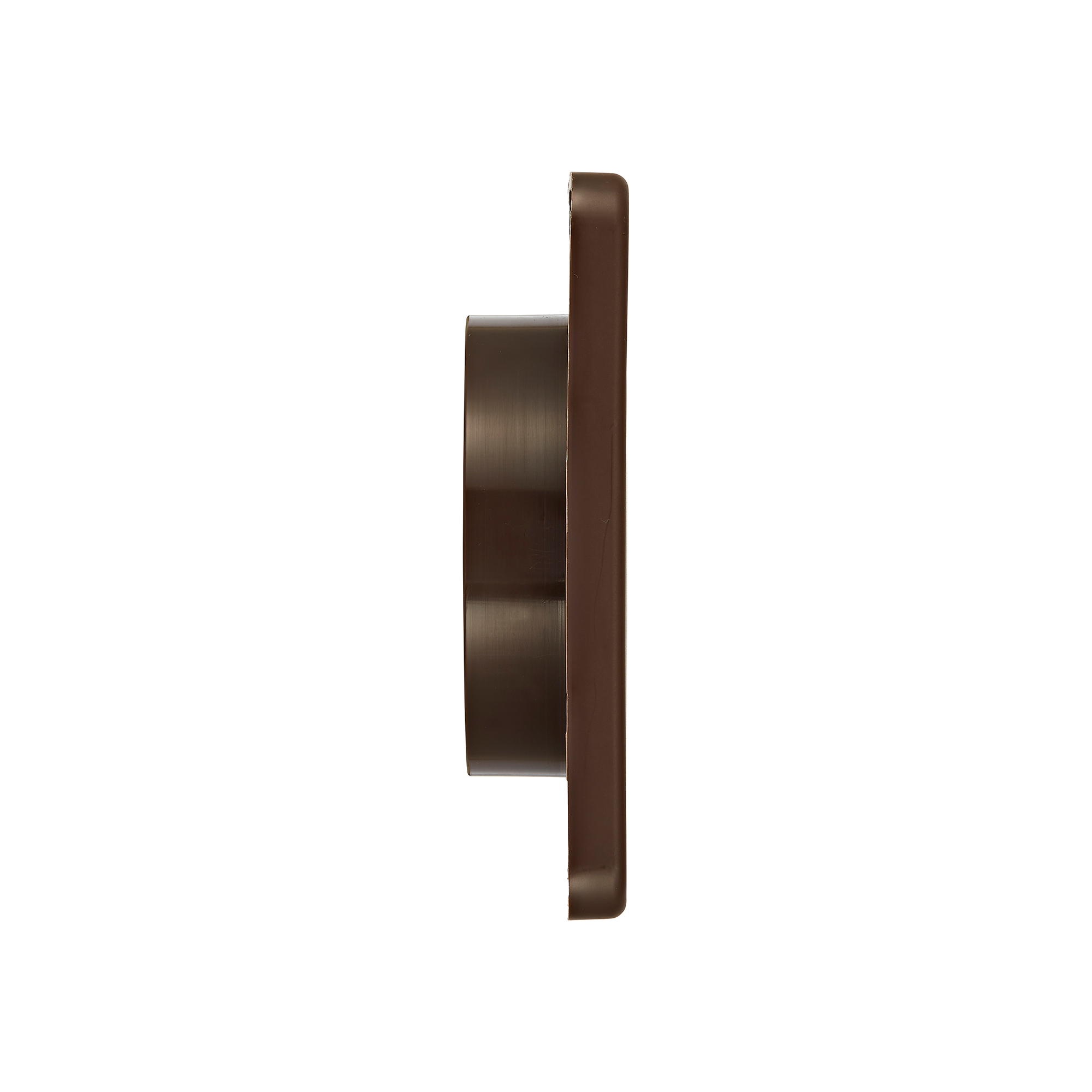1423BS-04 Brown Plastic Wall Exhaust Vent (Louvered) - Metal Bug Screen - Side