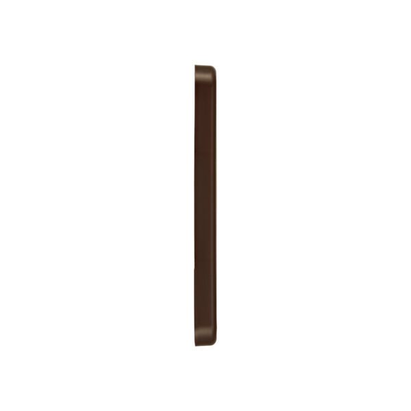 Brown Plastic Wall Exhaust Vent (Louvered) - Metal Bug Screen - Flush Mount - Side